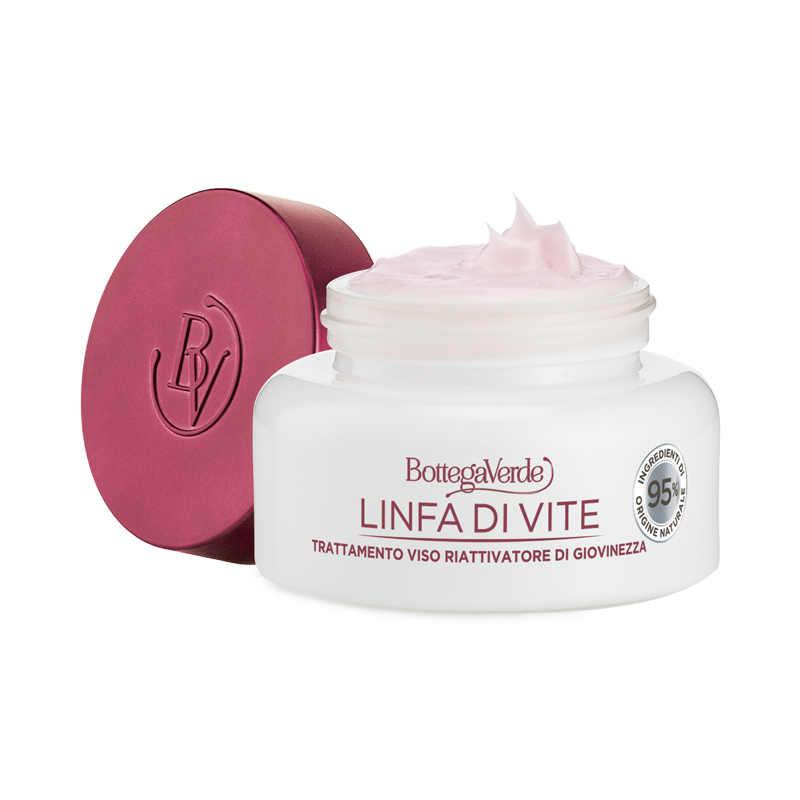 Linfa di Vite - Youth re-activator day and night face treatment - with Vine Sap and a Red Grape phytocomplex from Tenuta Massaini (50 ml) - all skin types
