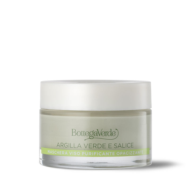 Argille di bellezza - Mascarilla facial purificadora opacificante (50 ml) - Arcilla verde de Sicilia y extracto de Sauce - pieles grasas o con impurezas