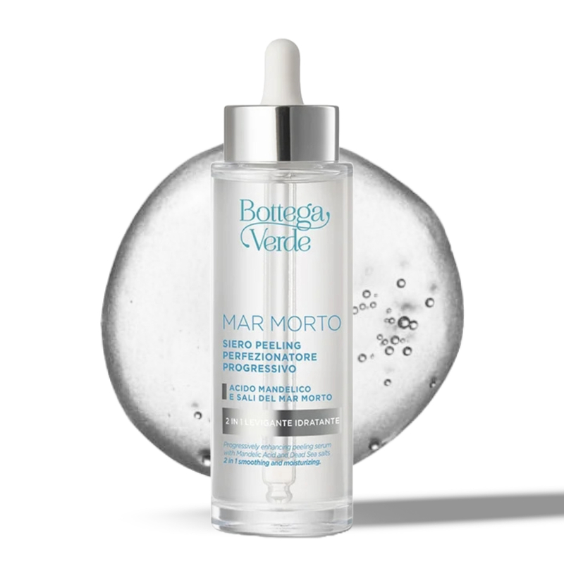 Bottega Verde MAR MORTO - Siero peeling - perfezionatore progressivo - acido Mandelico e Sali del Mar Morto - azione perfezionatrice progressiva - 2 in 1 levigante e idratante