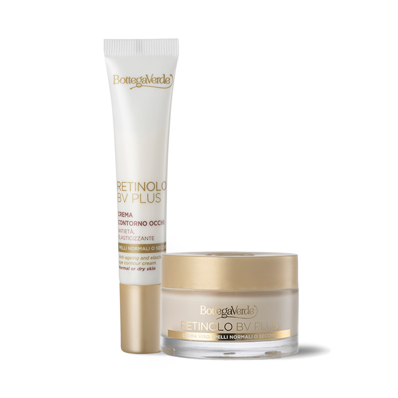 Retinolo Bv Plus - Crema viso - antietà, elasticizzante - con Pro-Retinolo, Collagene vegetale e acido laluronico (50 ml) - pelli normali o secche+ contorno occhi compreso nel prezzo
