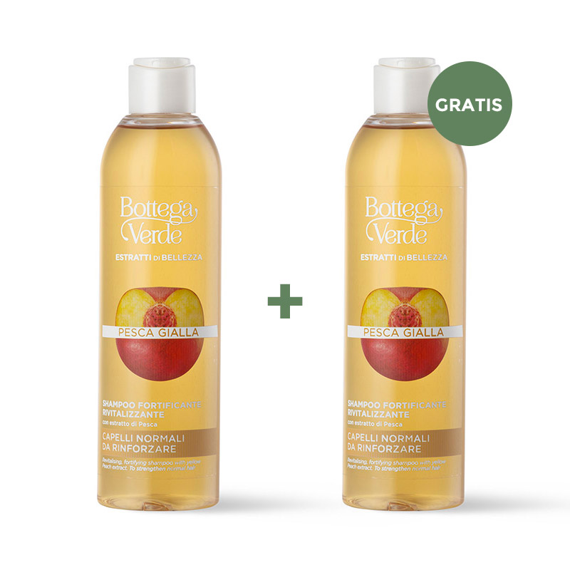 **1+1 FREE** Yellow peach - Revitalising fortifying shampoo - with yellow Peach extract (250 ml) - normal hair to strengthen