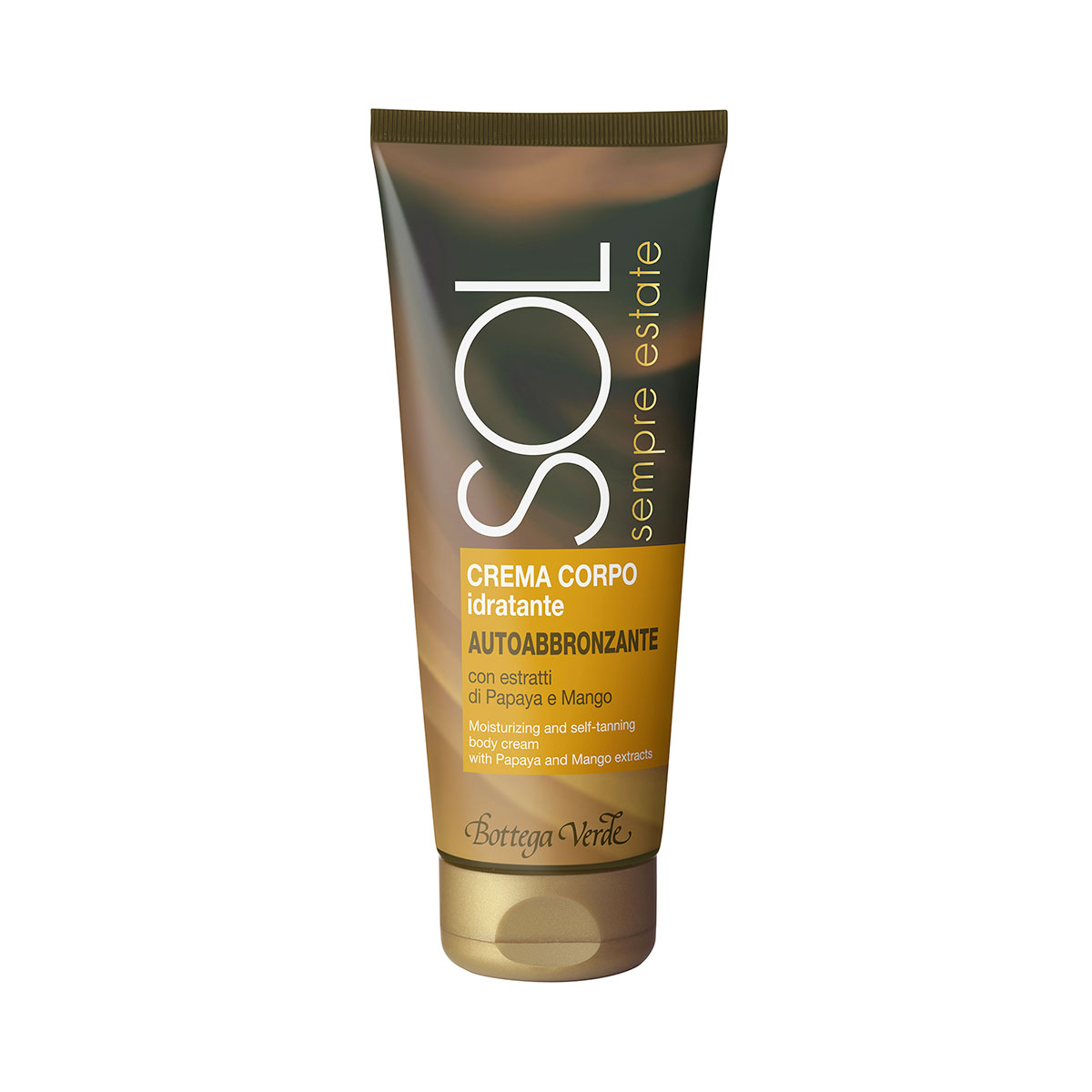 SOL Sempre Estate - Moisturizing and self-tanning body cream with Papaya and Mango extracts (200 ml) golden and natural-looking tan throughout the year