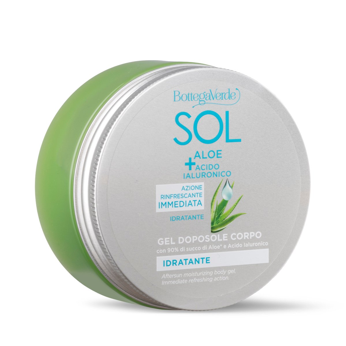 Aftersun moisturizing body gel - moisturizing, with 90% Aloe juice* and Hyaluronic Acid (150 ml) - Immediate refreshing action