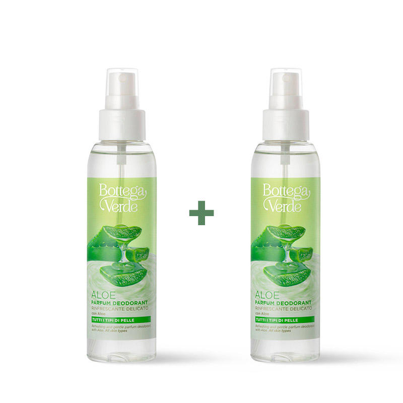 ** 1 + 1 FREE ** Aloe - parfum deodorant - gently refreshing - with Aloe (125 ml) - all skin types