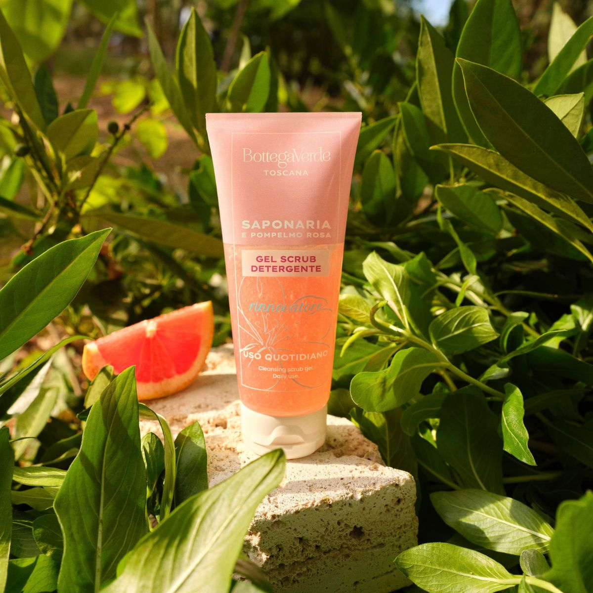 SAPONARIA AND PINK GRAPEFRUIT - Cleansing scrub gel - daily use - renewing (100 ml)