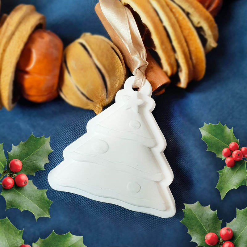 Christmas tree shaped plaster decoration