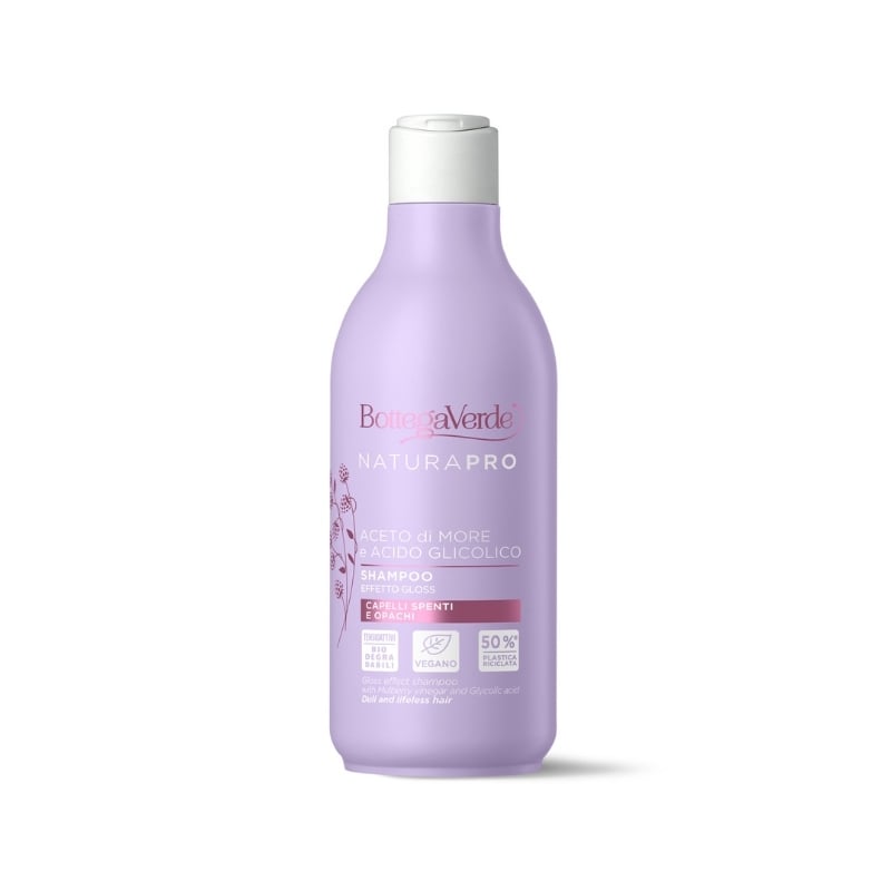 Vinagre de Moras y &Aacute;cido Glic&oacute;lico - Champ&uacute; - Efecto Gloss (250 ml) - cabello apagado y opaco