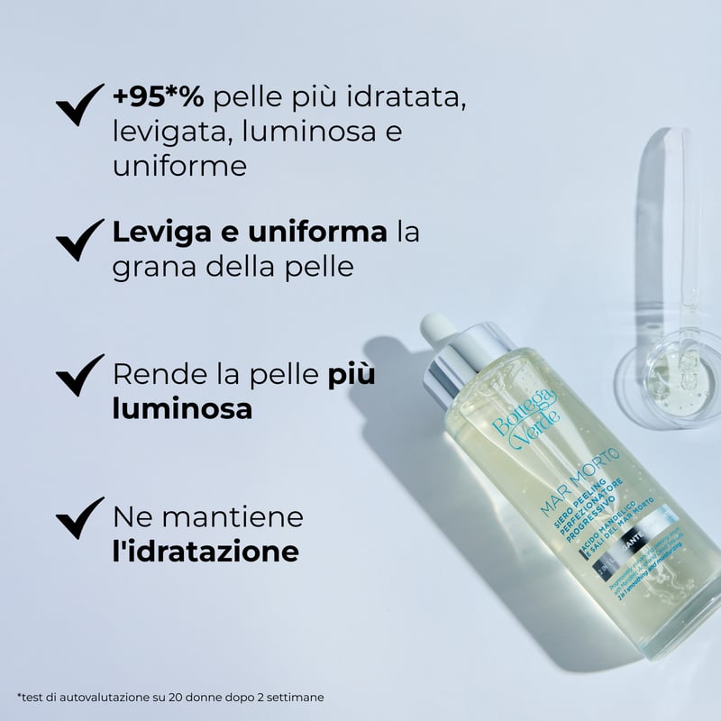 MAR MORTO - Peeling serum - progressively enhancing - Mandelic Acid and Dead Sea Salts - progressively enhancing action - 2 in 1 smoothing and moisturizing
