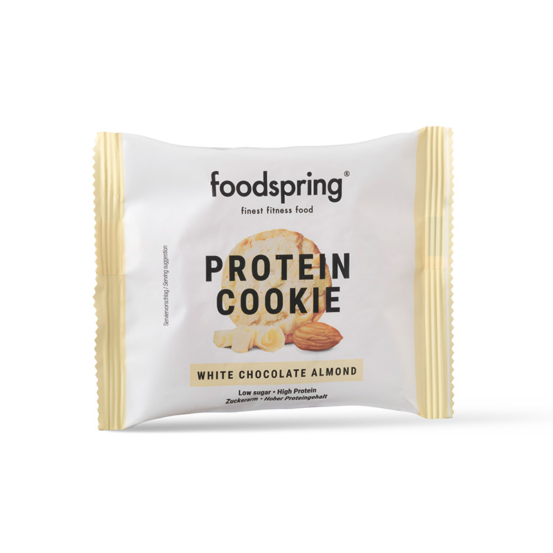 FOODSPRING Protein Cookie Cioccolato bianco e Mandorle