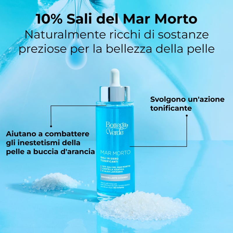 MAR MORTO - Serum with toning salts - 10% Dead Sea Salts, Centella Asiatica and Brown Algae (100 ml) - skin reshaping