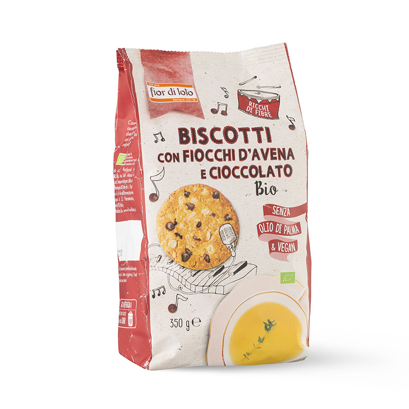 FIOR DI LOTO Biscotti con fiocchi di Avena e cioccolato
