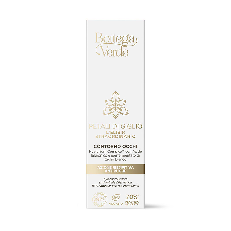 An extraordinary elixir - Eye contour - anti-wrinkle filler action - Hya-Lilium Complex¿ with Hyaluronic Acid with 4 molecular weights and hyperfermented extract of White Lily from Tenuta Bottega Verde (10 ml) - all skin types