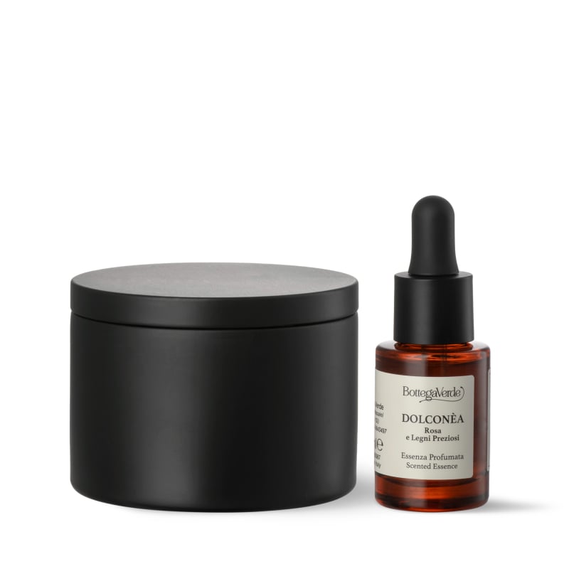 Dolconèa - ROSA E LEGNI PREZIOSI - Diffusore aromatico con cristalli di quarzo