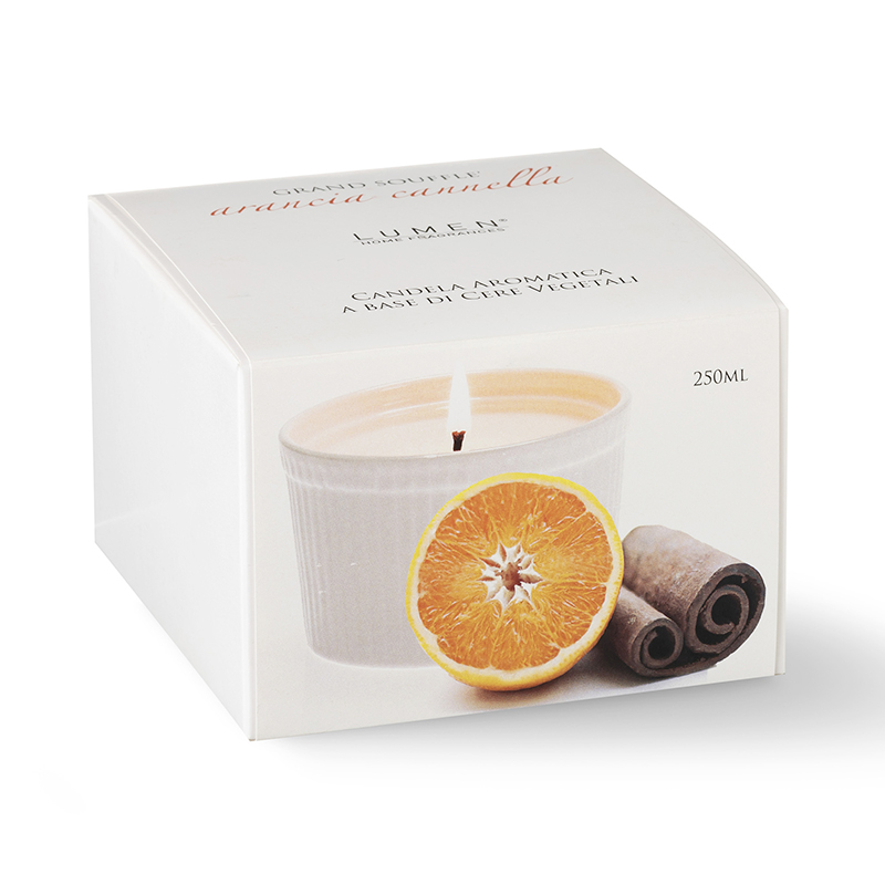 LUMEN Grand soufflè candela vegetale Arancia Cannella