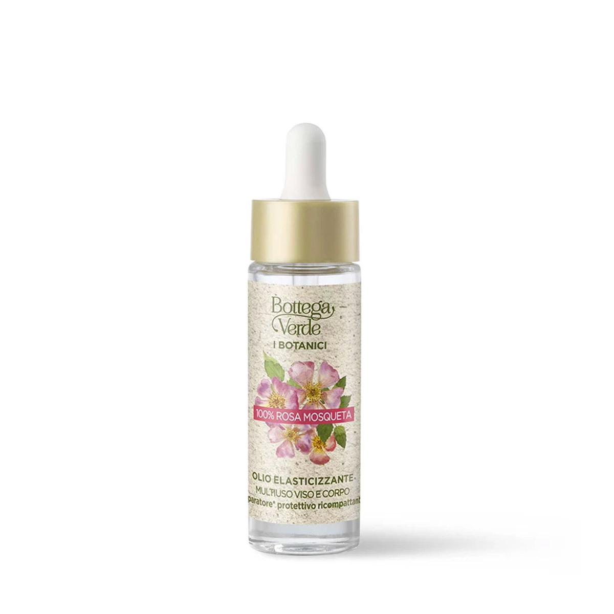 I Botanici - Elasticising multi-use face and body oil - 100% Mosqueta Rose - repairing*, protective, compacting (30 ml)