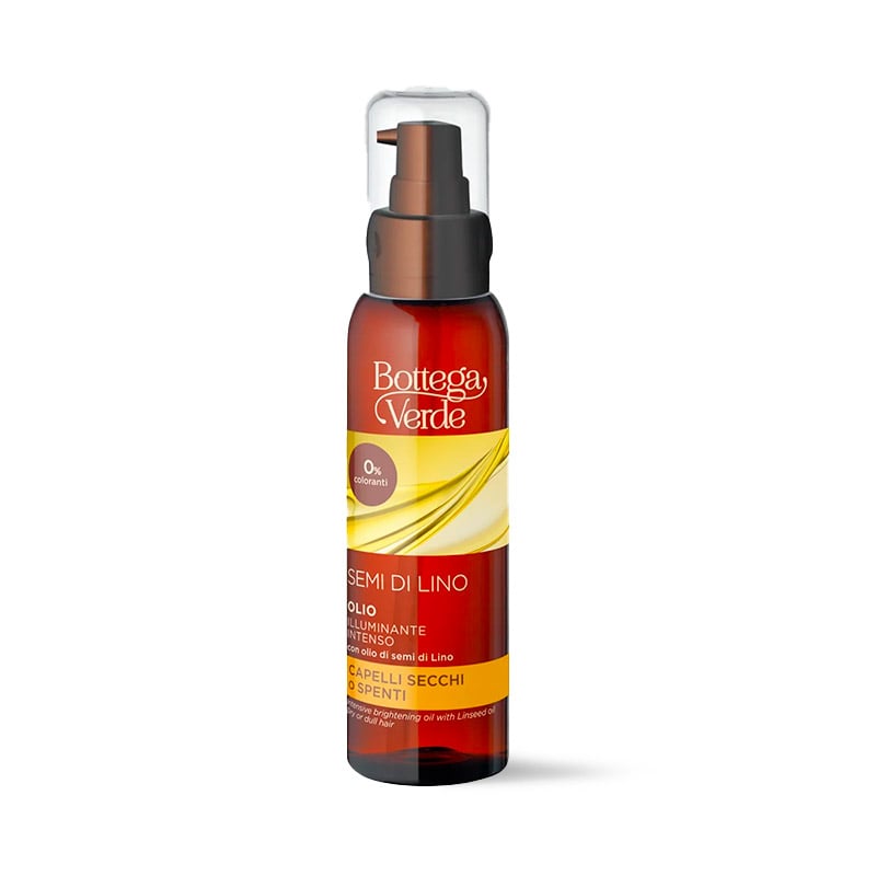 Semi di Lino - Aceite illuminador intenso - con aceite de semillas de Lino (100 ml) - cabello seco o apagado