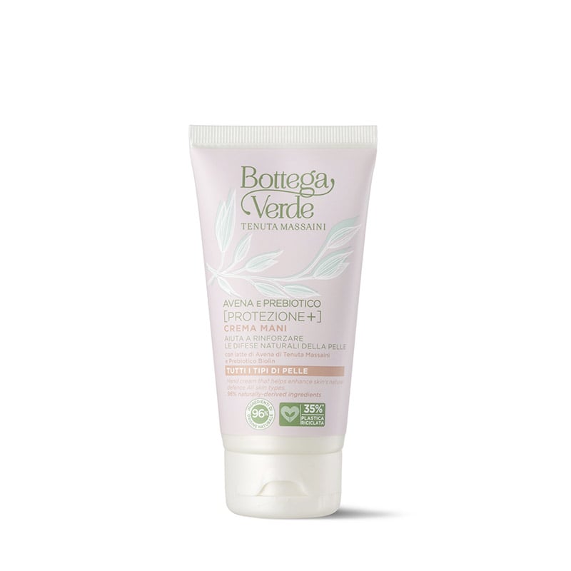 Avena e Prebiotico [Protezione+] - Hand cream - helps enhance skin¿s natural defence - protective, soothing, moisturising - with Oat milk from Tenuta Massaini and Biolin Prebiotic (75 ml) - all skin types