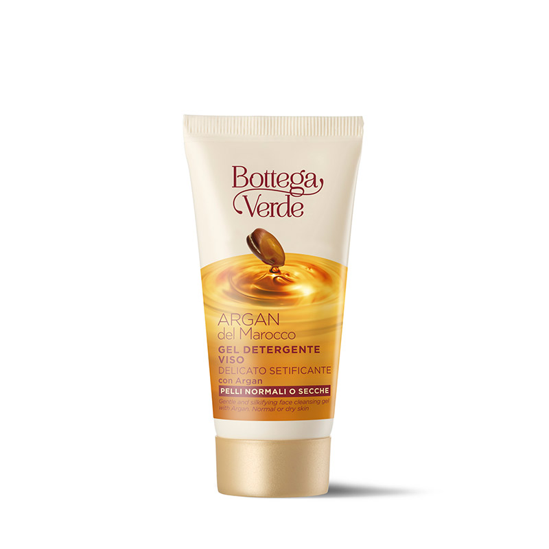 Argan del Marocco - Face cleansing gel - Gentle and silkifying - With Argan (30 ml) - Normal or dry skin