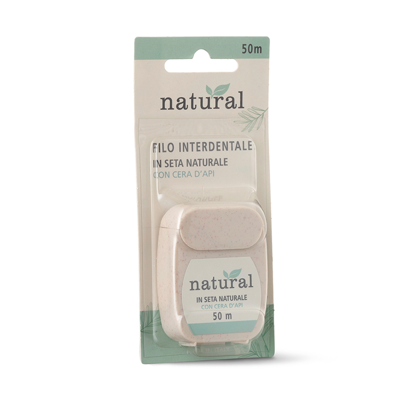 NATURAL - Filo interdentale in seta naturale con Cera d'api