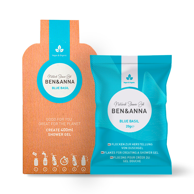 BEN & ANNA Shower Gel Flakes Blue Basil