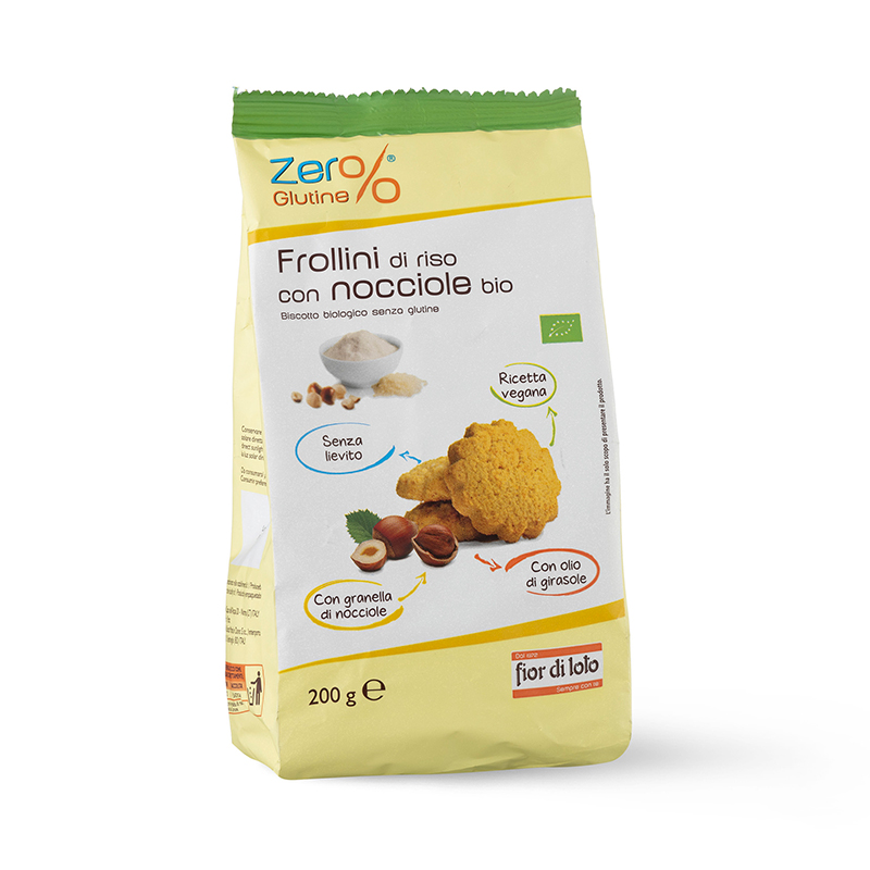 FIOR DI LOTO Frollini di Riso con Nocciole Bio Zero Glutine