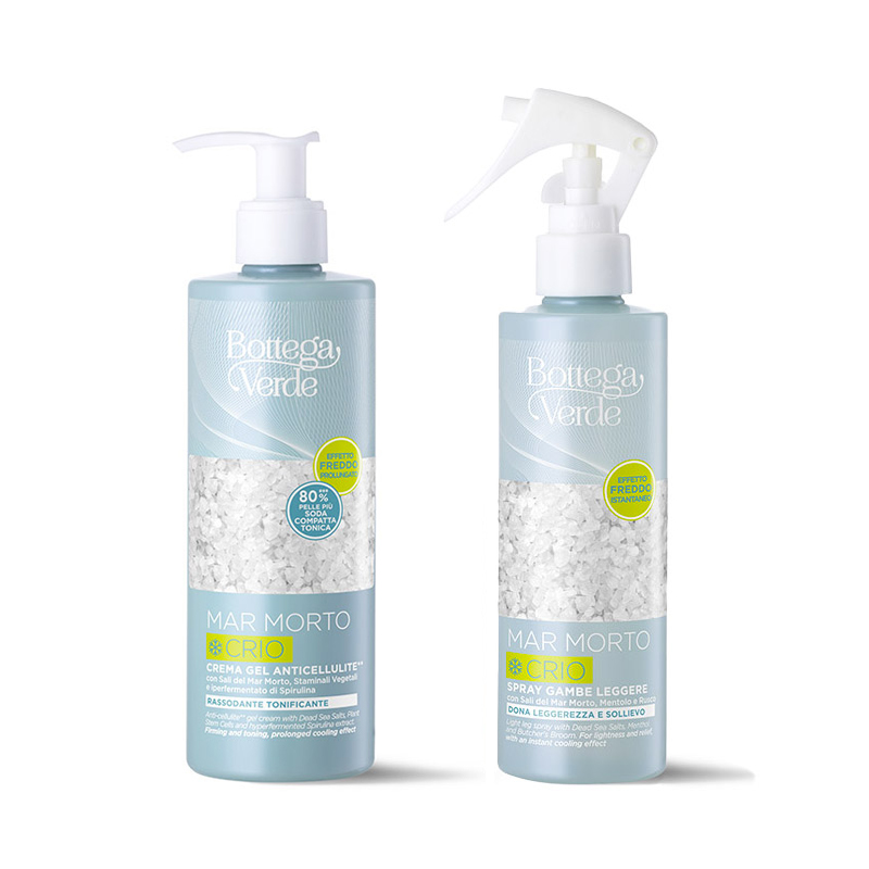 Offerta Mar Morto: CRIO Crema gel anticellulite* + Spray gambe leggere