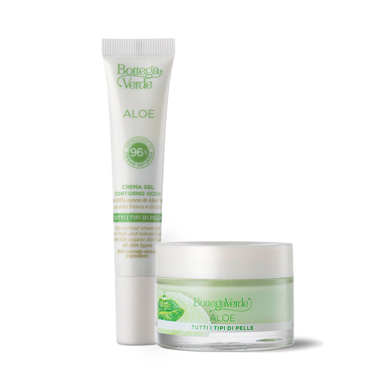 Aloe Offer - Eye contour cream gel + 24H face cream/for all skin types