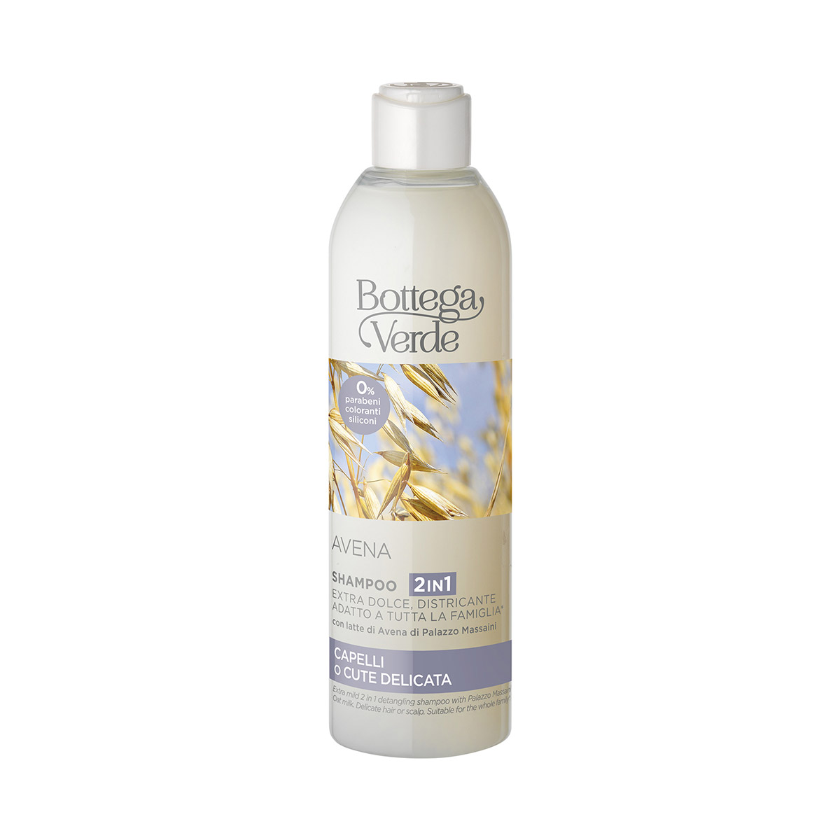 AVENA - Extra mild 2 in 1 detangling shampoo - with Palazzo Massaini Oat milk - delicate hair or scalp - suitable for the whole family* (250 ml)