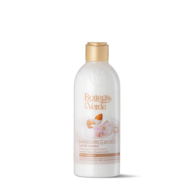 Leche corporal - emoliente y nutritiva - con leche y aceite de Almendras dulces (250 ml) - pieles normales