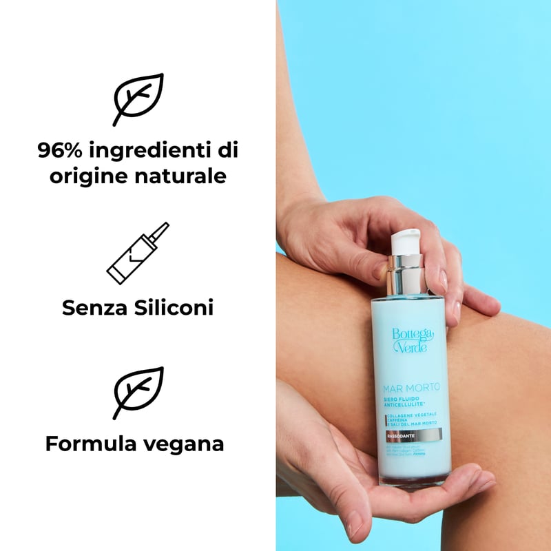 MAR MORTO - Anti-cellulite* fluid serum- Plant collagen, Caffeine and Dead Sea Salts  (100 ml) - firming