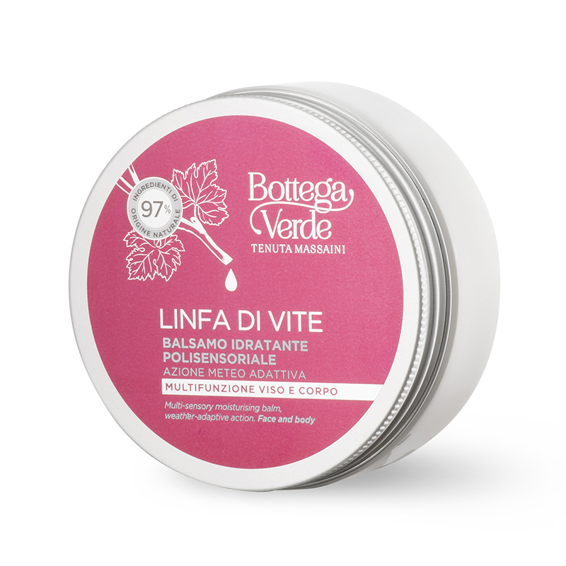 Linfa di Vite - Bálsamo hidratante polisensorial - acción que se adapta a las condiciones meteorológicas (150 ml) - multifunción cara y cuerpo