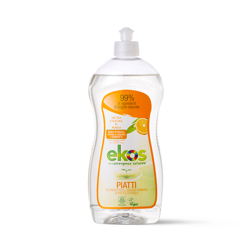 EKOS Detersivo Liquido per Piatti e Stoviglie con olio essenziale di Arancio