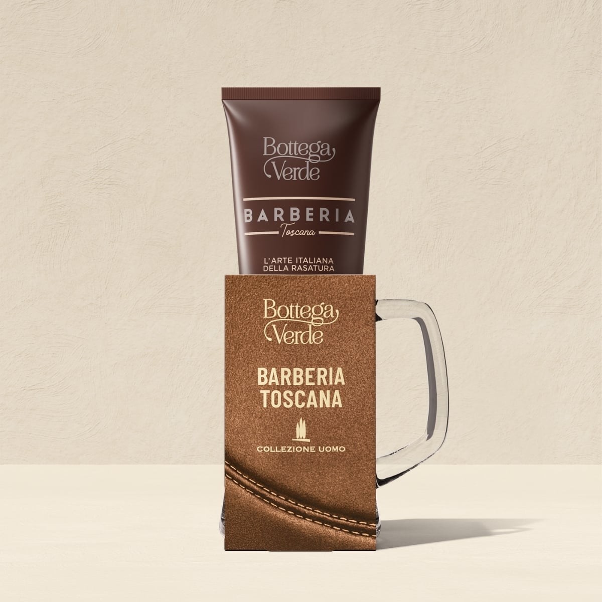 Barberia Toscana beer mug gift set