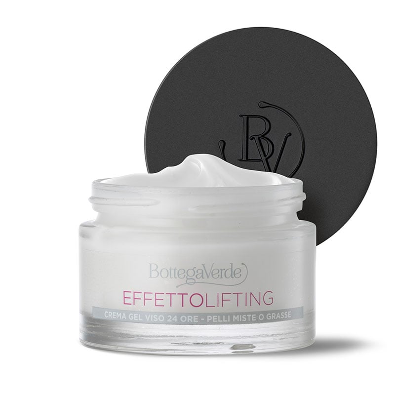 Effetto lifting - Crema gel facial 24 horas, antiedad, efecto lifting inmediato* - con ácido Hialurónico y extracto de Flor de Loto (50 ml) - pieles mixtas o grasas