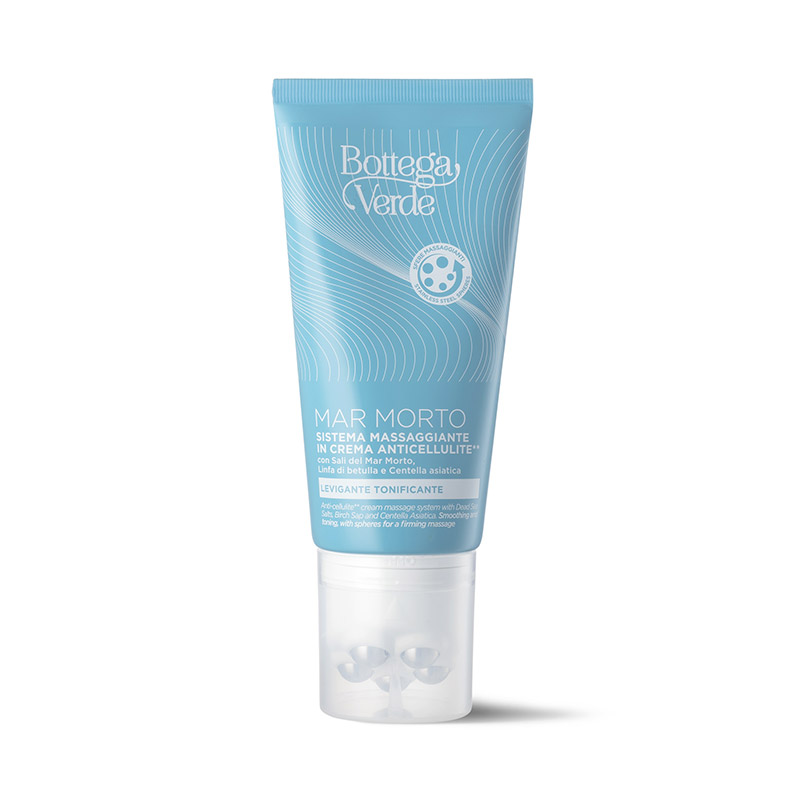 Anti-cellulite* cream massage system - with Dead Sea Salts, Birch Sap and Centella Asiatica (150 ml) - smoothing and toning, with spheres for a firming massage