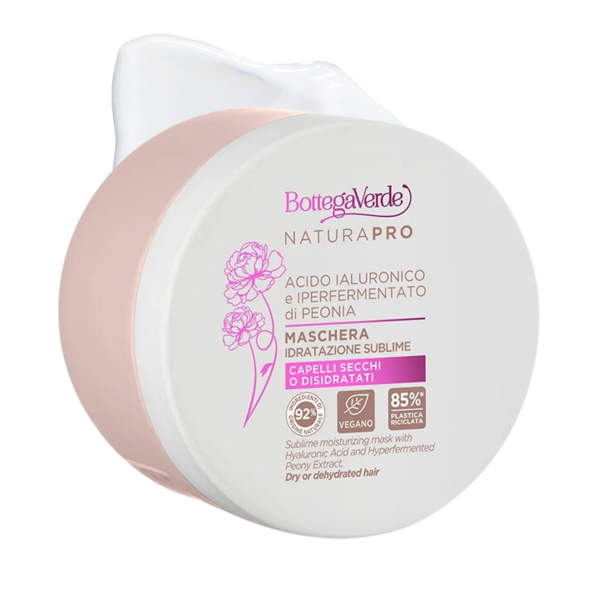 Hyaluronic Acid and Hyperfermented Peony Extract - Mask'' sublime moisturizing (250 ml) - dry and dehydrated hair