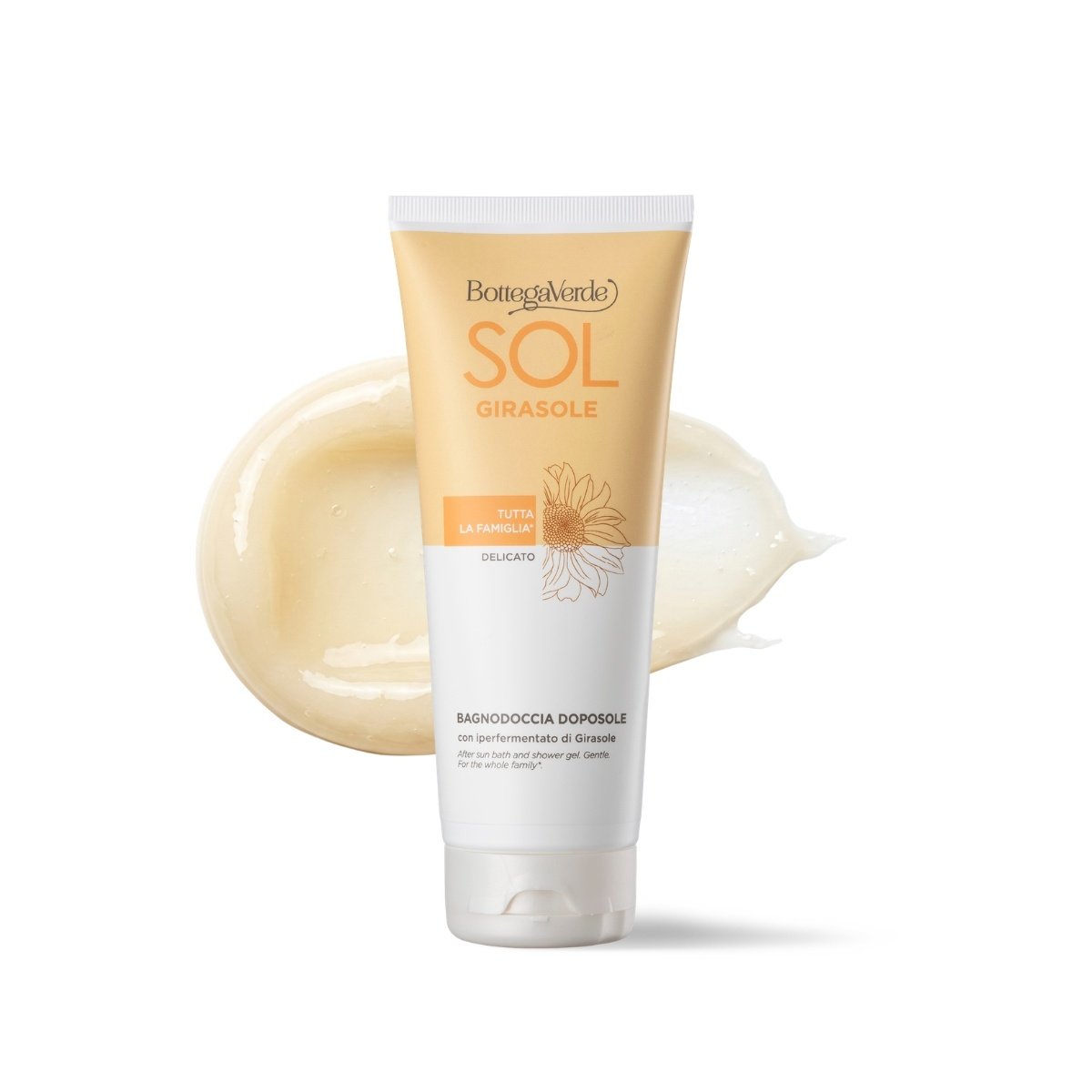 After sun bath and shower gel - gentle - with hyperfermented Sunflower extract from Tenuta Bottega Verde (200 ml)