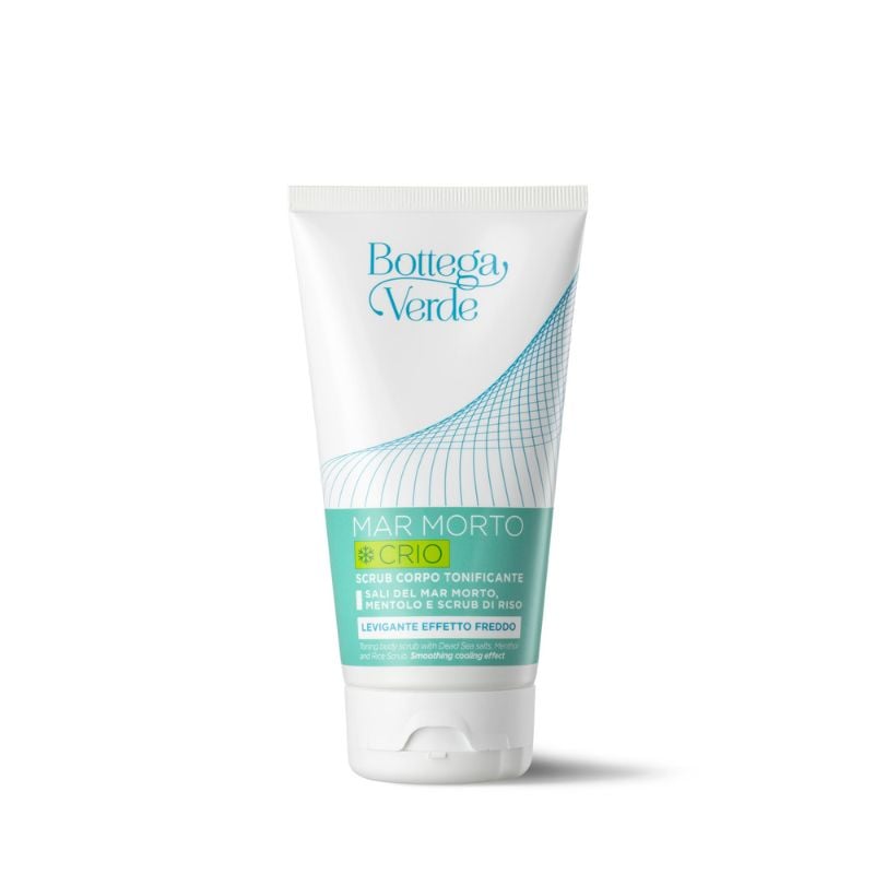 Toning body scrub - Dead Sea Salts, Menthol and Rice Scrub (150 ml) - smoothing cooling effect