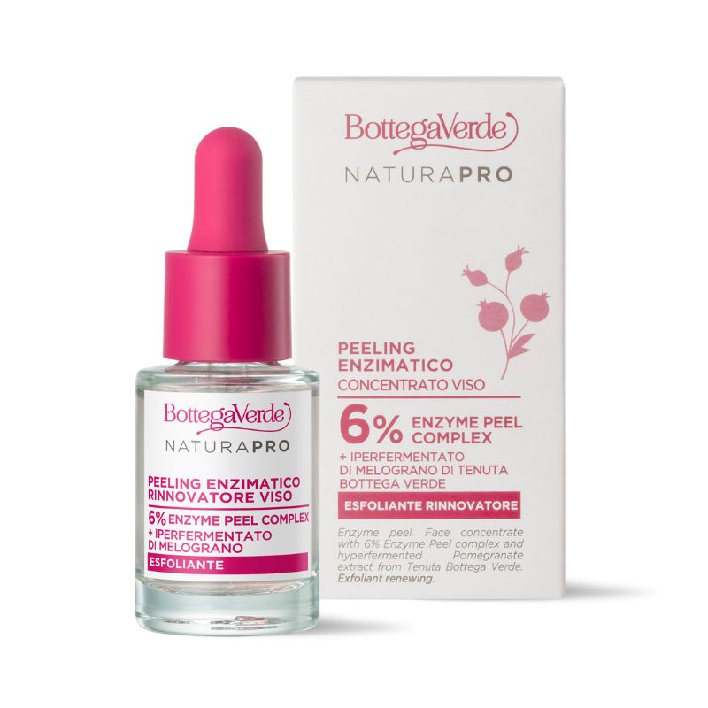 Peeling enzim&aacute;tico renovador - concentrado facial - con un 6 % de Enzyme Peel complex e hiperfermentado de Granada de la finca Tenuta Bottega Verde (15 ml) - exfoliante
