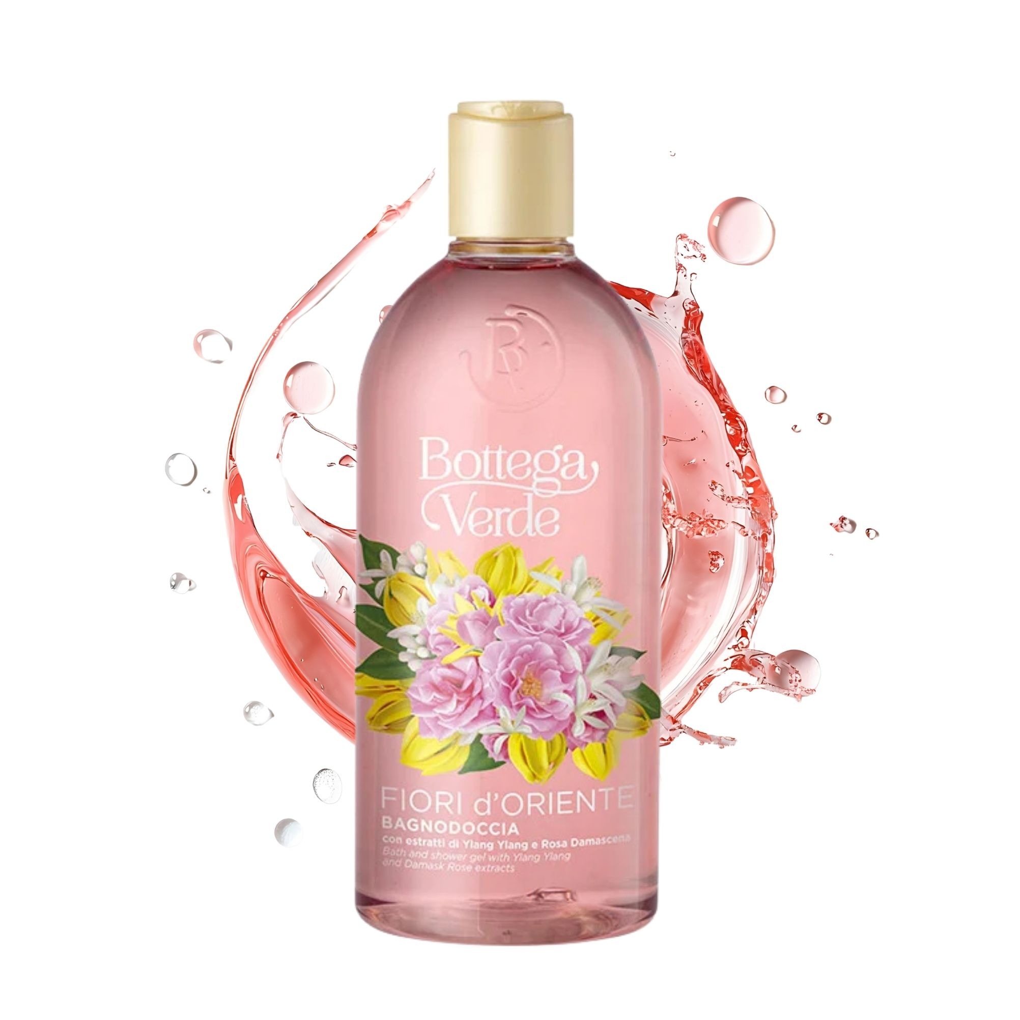 Fiori d'Oriente - Gel de baño y ducha con extractos de Ylang Ylang y Rosa de Damasco (400 ml)