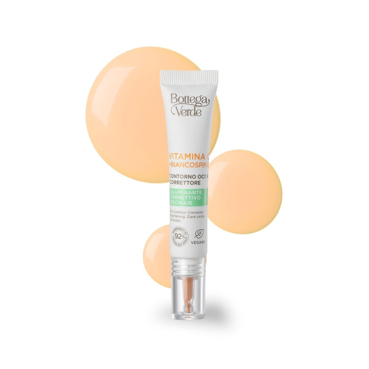 Vitamina C + Espino blanco - Contorno de ojos corrector - con Vitamina C, Espino blanco y Cafe&iacute;na (10 ml) - iluminador corrector de ojeras