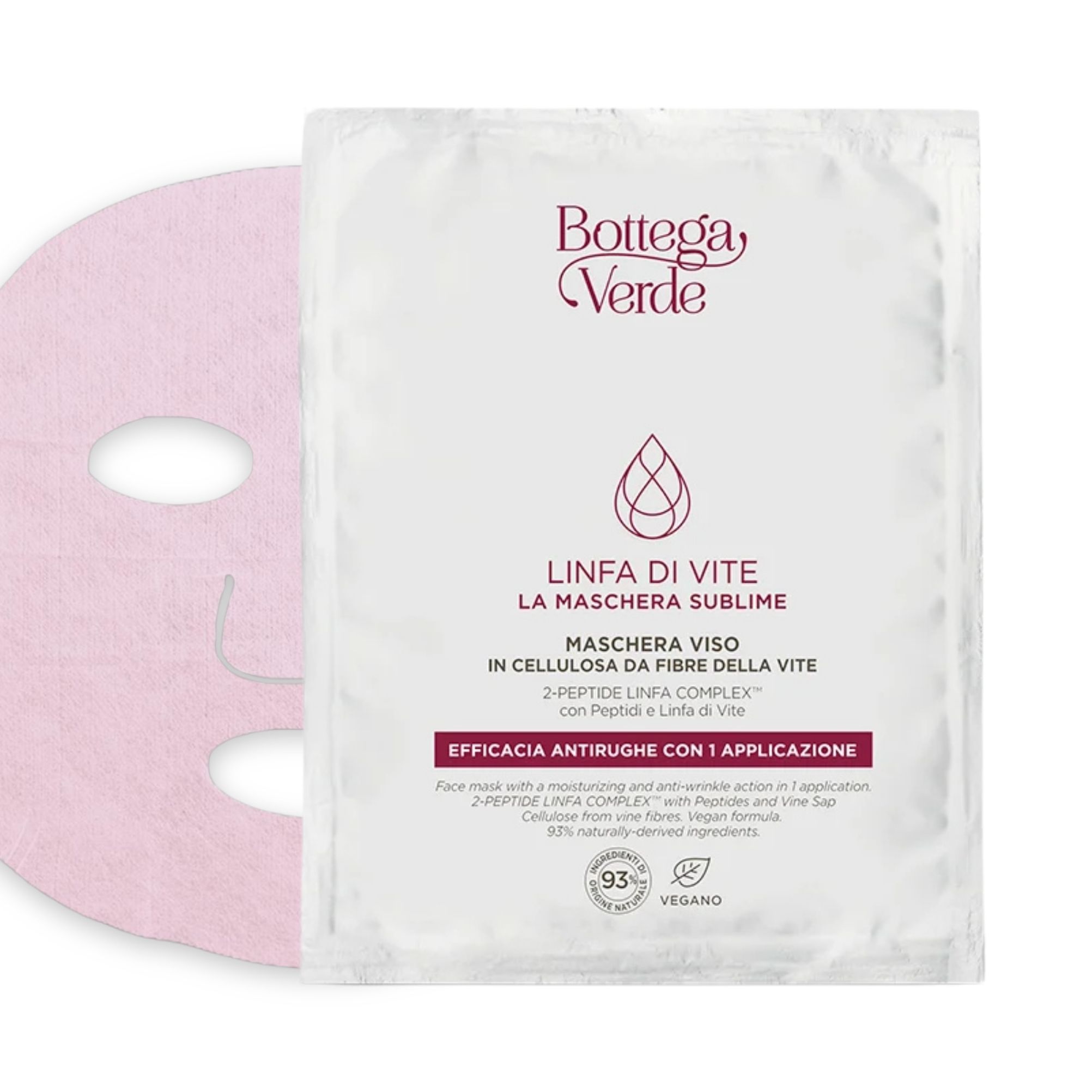 Mascarilla sublime - Mascarilla facial acci&oacute;n antiarrugas hidratante con 1 aplicaci&oacute;n - 2-PEPTIDE LINFA COMPLEX&iquest; con P&eacute;ptidos y Savia de Vid (12 g) - todo tipo de pieles