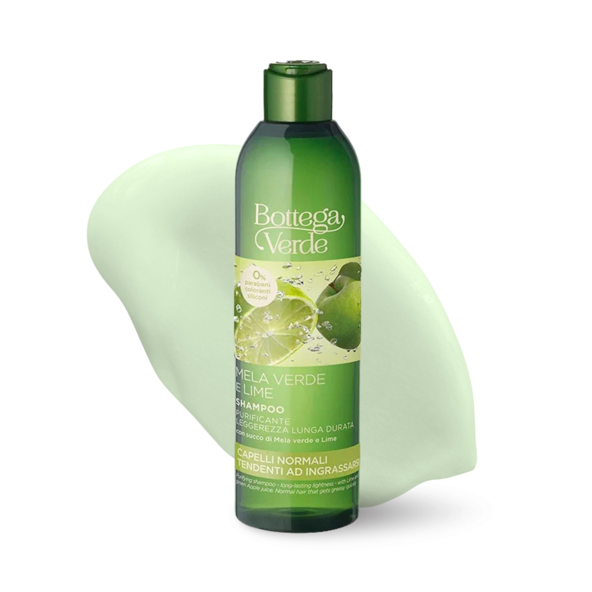Mela verde e Lime - Champ&uacute; purificante - ligereza larga duraci&oacute;n - con zumo de Manzana verde y Lima - cabello normal con tendencia grasa (250 ml)