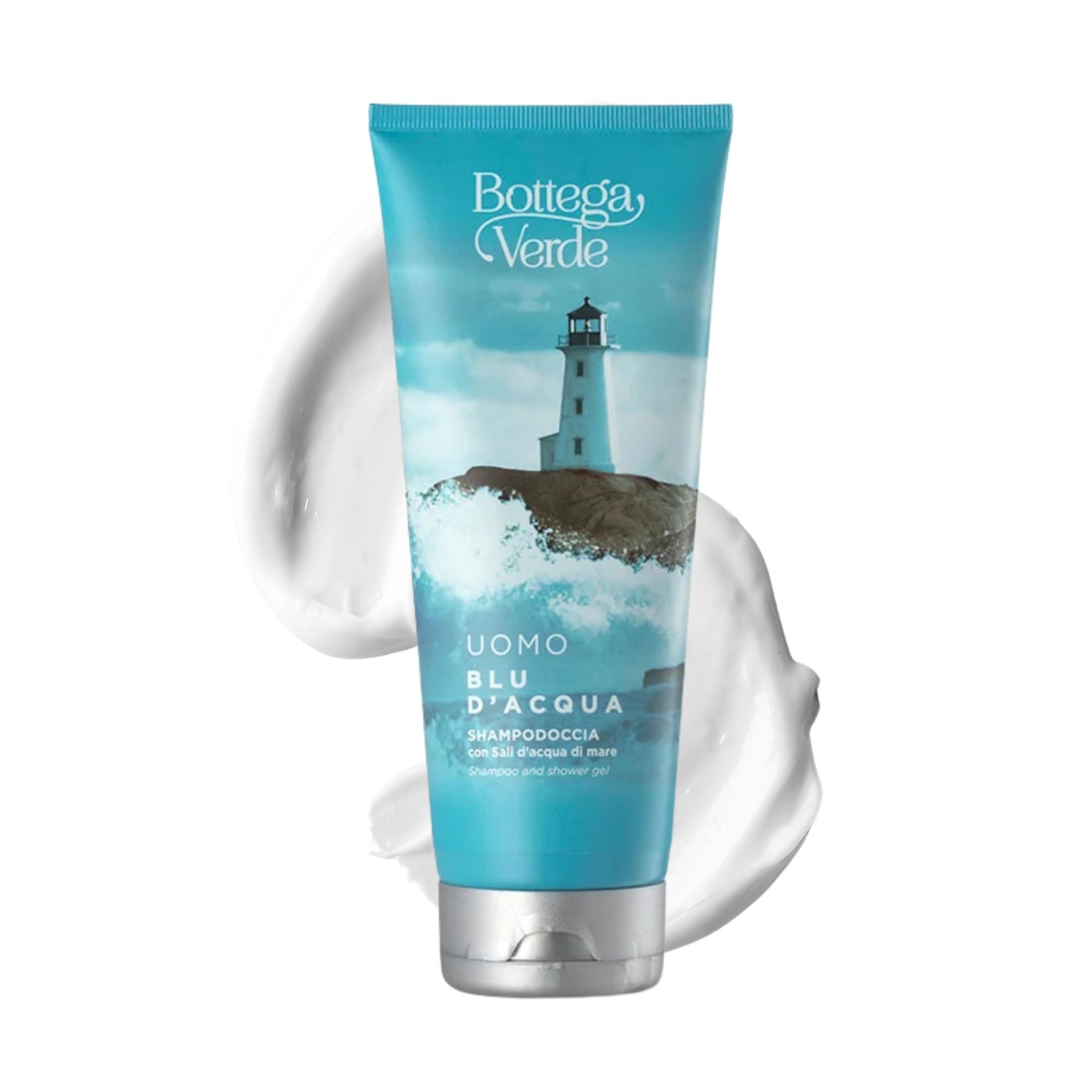 UOMO - Blu d'Acqua - Champ&uacute;-gel con sales marinas (200 ml)