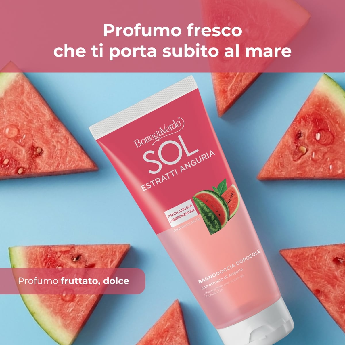 SOL Estratti Anguria - Bagnodoccia doposole - rinfrescante - con estratto di Anguria - prolunga l'abbronzatura