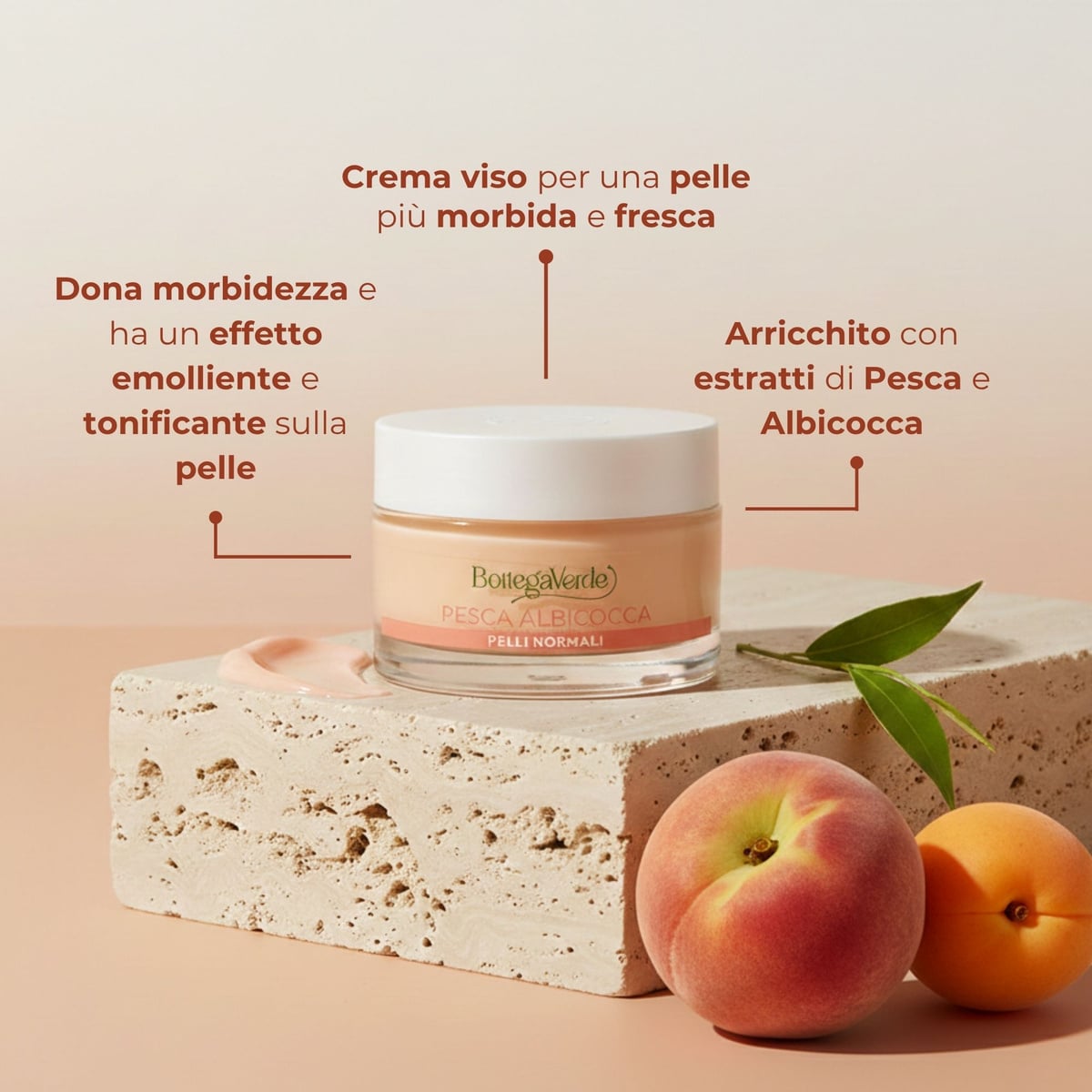Crema fresca idratante - Pesca e Albicocca - idrata sublima - pelli normali
