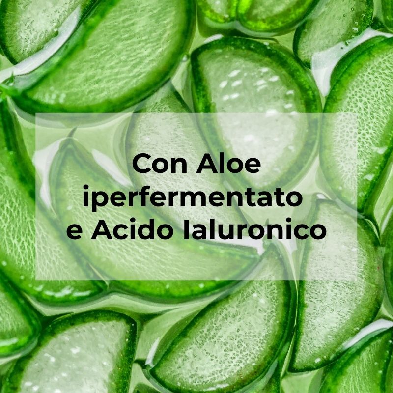 SOL Aloe Acido Ialuronico - Crema solare viso - super idratante - con succo di Aloe iperfermentato e Acido Ialuronico - protezione alta SPF50 - water resistant