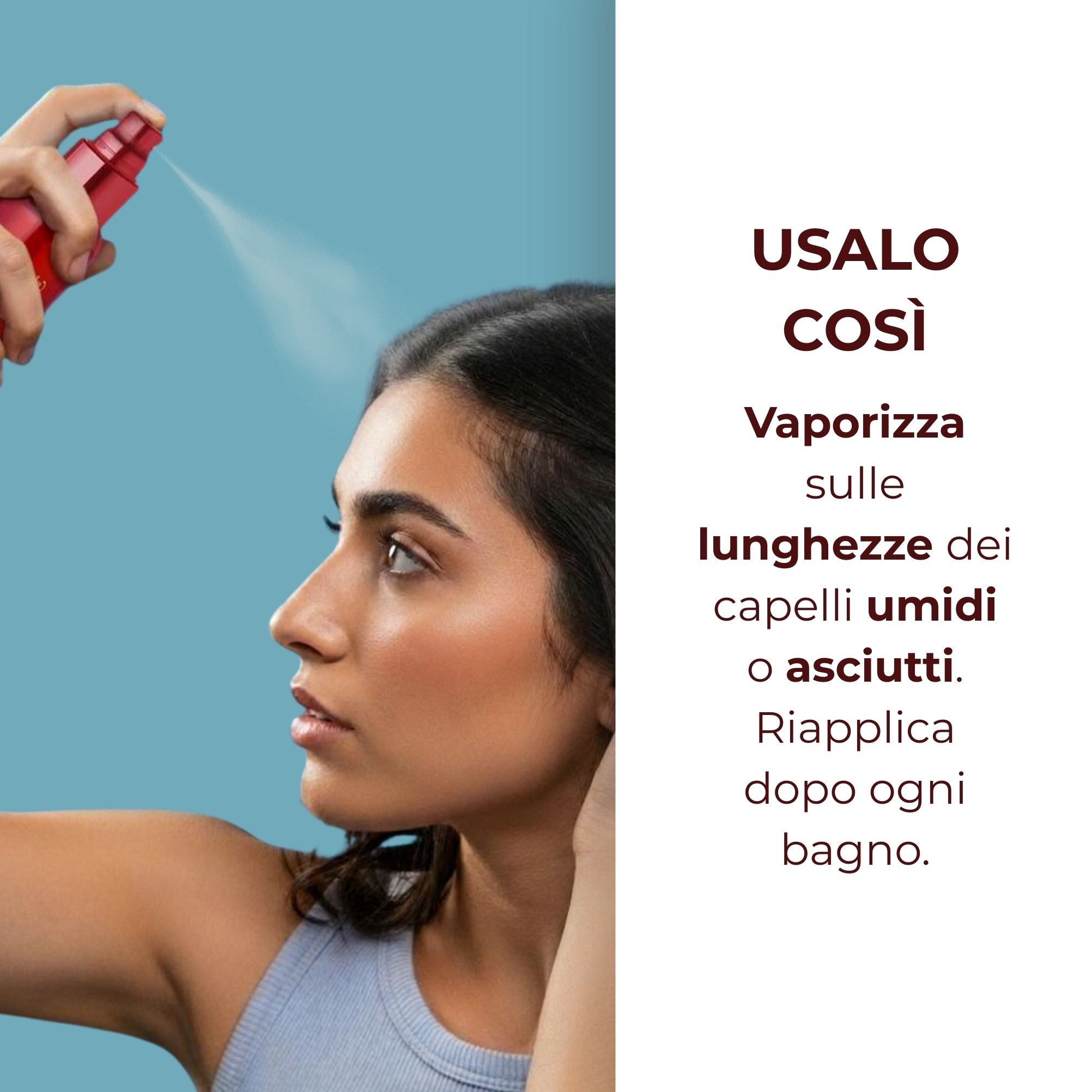 Sol Capelli - Noce verde e Keratina - Spray solare - protettivo anti-crespo - con olio di Noce verde e Keratina - con filtro UVA/UVB - capelli stressati da sole, mare e cloro