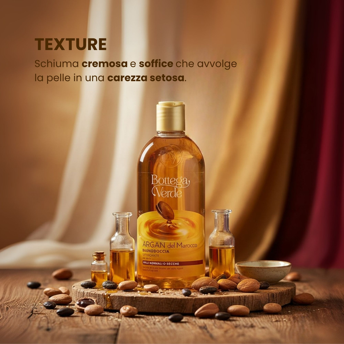 Argan del Marocco - Bagnodoccia -  setificante   - con  Argan - pelli normali o secche