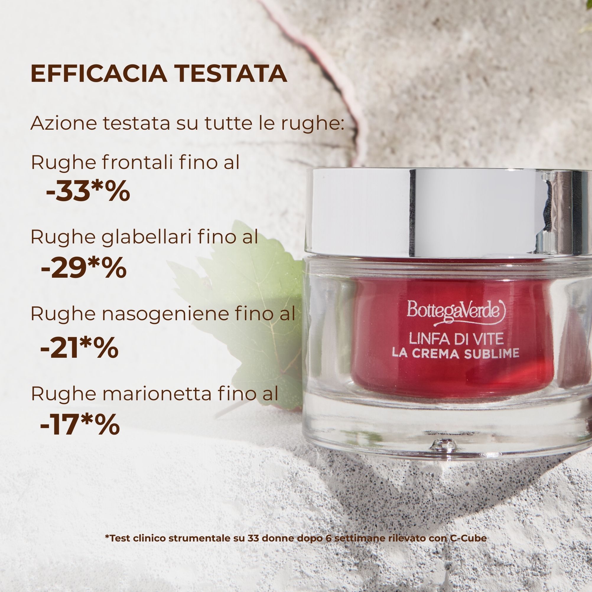 Linfa di Vite - La crema sublime - RICARICA Trattamento viso antirughe giorno e notte - effetto filler su tutti i tipi di rughe - 2-PEPTIDE LINFA COMPLEX<TM/> con Peptidi e Linfa di Vite - tutti i tipi di pelle